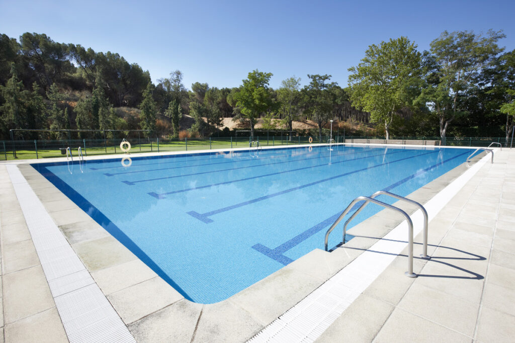 Outdoor commercial swimming pool